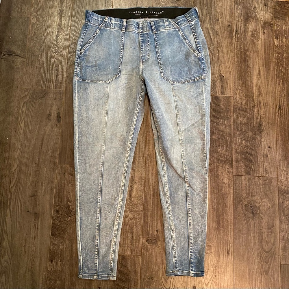 Frankie & Stella Jeans size 16 Jeaniologie skinny jeans elastic waist pull on